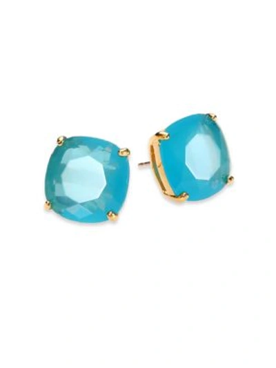 Kate Spade Small Square Stud Earrings In Blue