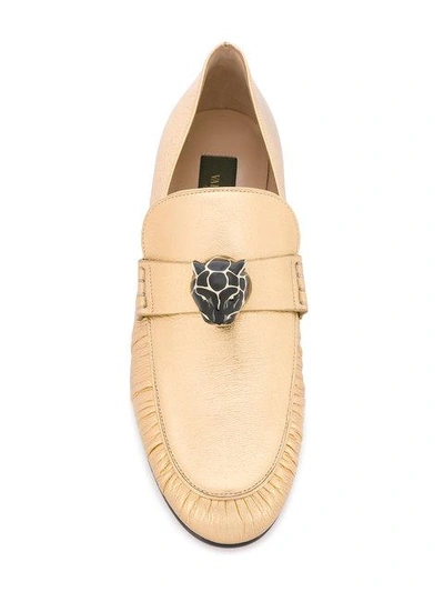 Shop Valentino Garavani Panther Head Loafers