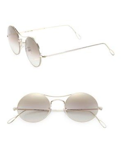 Lanvin Ros 49mm Round Sunglasses In Gold