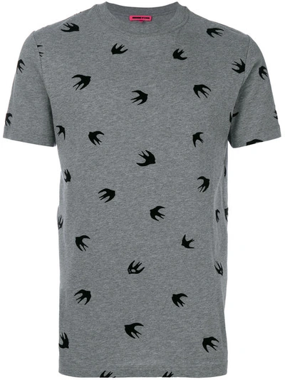 Mcq By Alexander Mcqueen Mcq Alexander Mcqueen Grey And Black Swallow T-shirt In Dove Gray