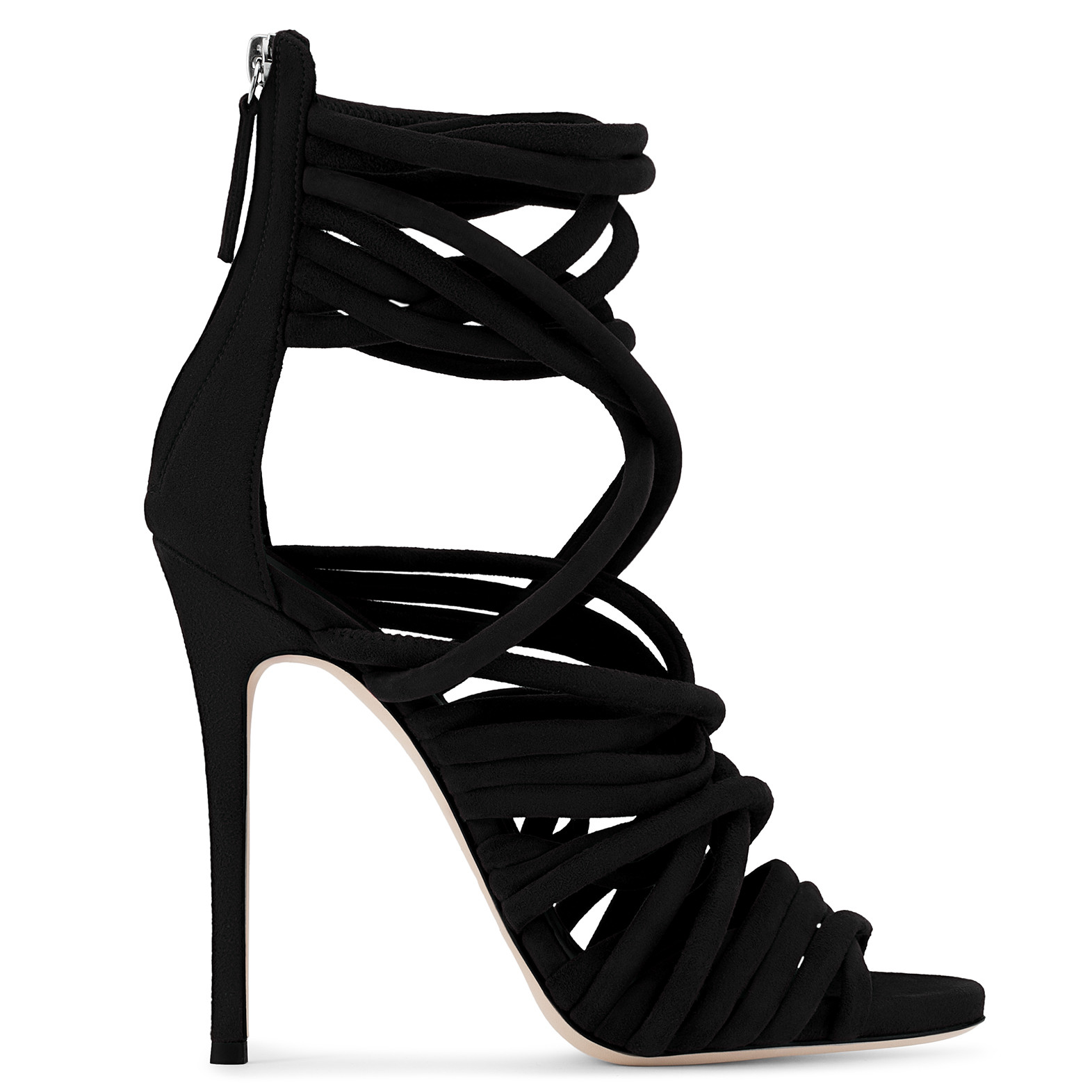Giuseppe Zanotti Strappy Caged Sandals In Black | ModeSens