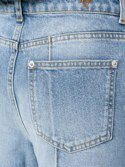 Shop Alexander Mcqueen Cropped Wide-leg Jeans In Blue