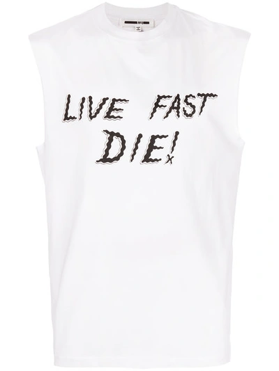 Mcq By Alexander Mcqueen Mcq Alexander Mcqueen Trägershirt Mit "live Fast Die"-print - Weiss In White