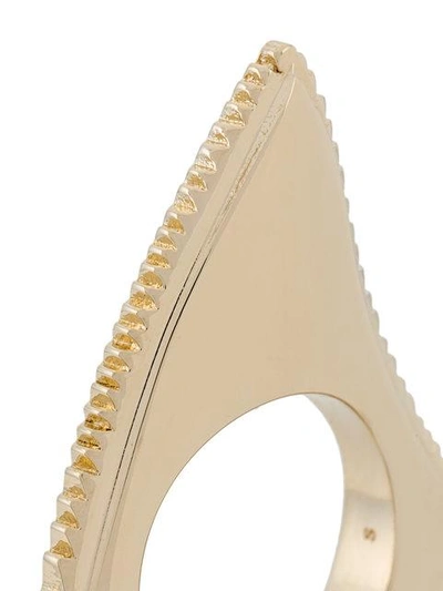 Shop Givenchy Shark Tooth Ring - Yellow