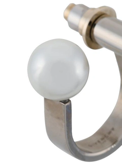 Shop Givenchy Obsedia Faux Pearl Ring In Grey