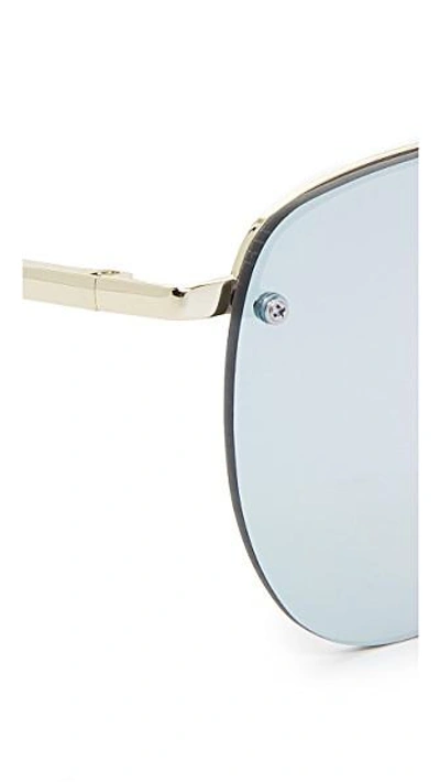 Shop Le Specs The King Sunglasses In Gold/diamond Revo
