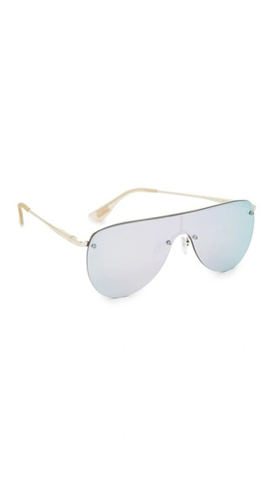 Le Specs The King Mirrored Sunglasses In Gold/diamond Revo