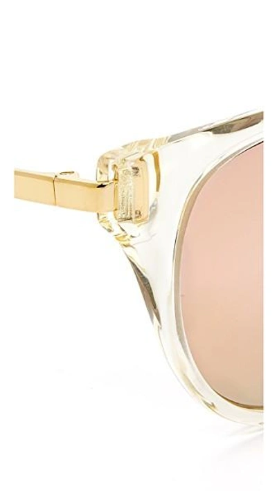 Shop Thierry Lasry Hinky 24k Mirrored Sunglasses In Clear/gold