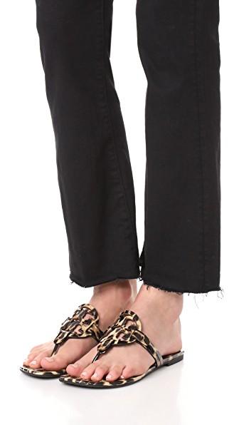 tory burch miller sandals leopard