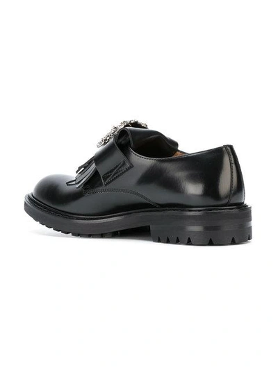 Shop Alexander Mcqueen Buckled Loafers In Black