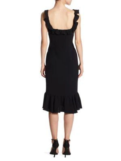 Shop Cinq À Sept Opalina Midi Dress In Black