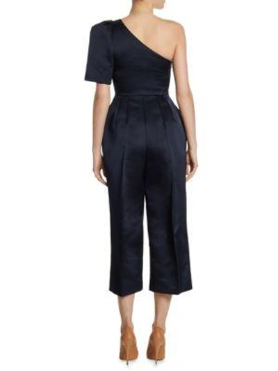 Shop Stella Mccartney One-shoulder Jumpsuit In Indigo