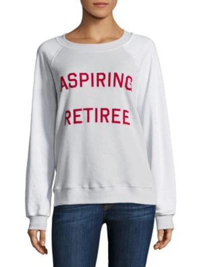 Wildfox Aspiring Retiree Sweatshirt In Blue