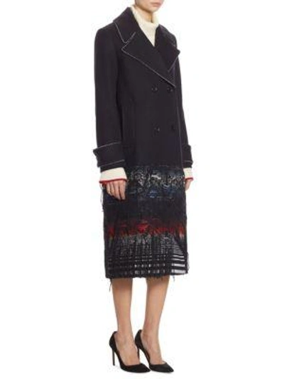 Shop Each X Other Long Hybrid Fabric Coat In Black