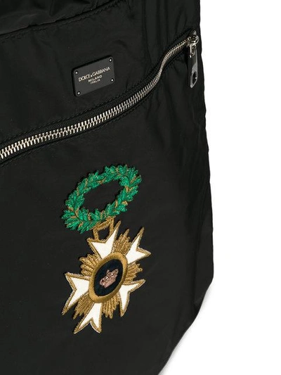 Shop Dolce & Gabbana Patch Backpack In Black