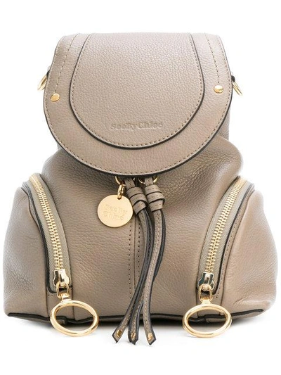 Shop See By Chloé Polly Mini Backpack - Farfetch In Grey
