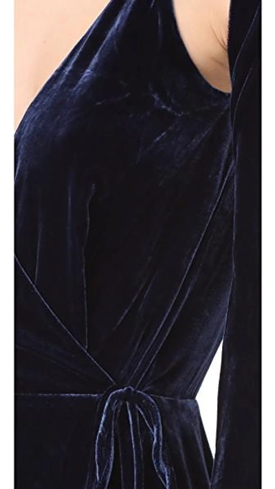 Shop Dion Lee Velvet Contour Dress In Ink