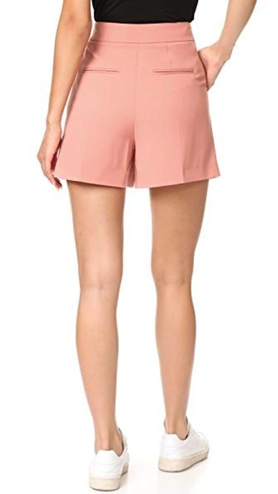 Shop Alexander Wang Cropped Shorts With Fold Front Detail In Petal