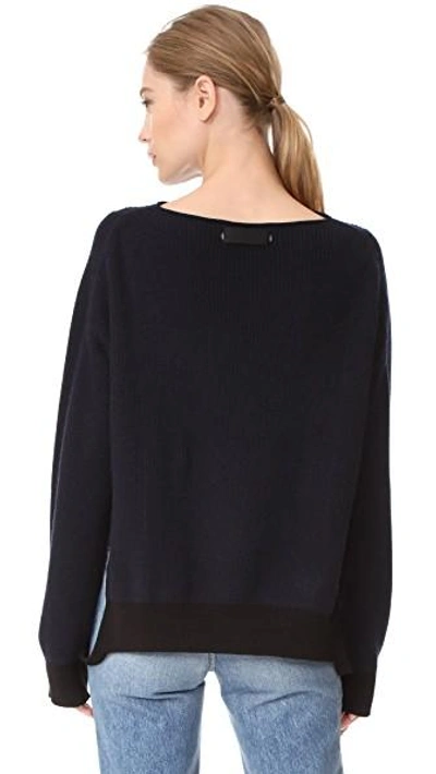 Shop Helmut Lang Essential Sweater In Navy