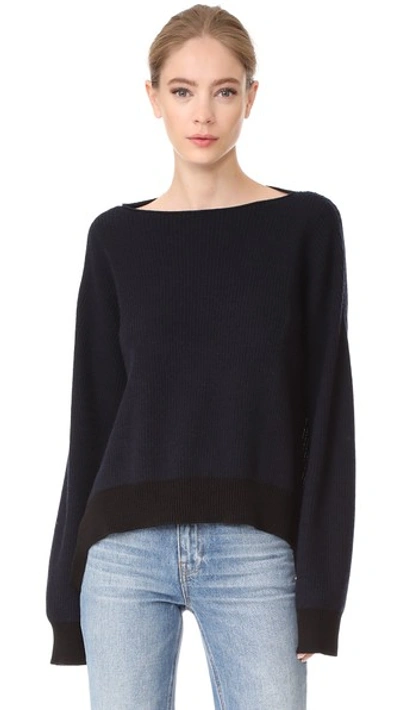 Shop Helmut Lang Essential Sweater In Navy
