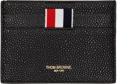 Shop Thom Browne Black Single Card Holder In Black 001