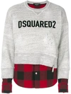 DSQUARED2 CONTRAST HEM LOGO SWEATSHIRT,S75GU0112S2514812148477