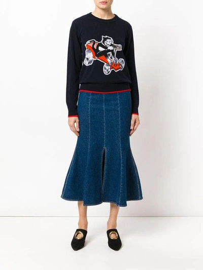 Shop Stella Mccartney The Dandy Print Jumper In Blue