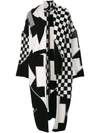 STELLA MCCARTNEY STELLA MCCARTNEY CHECK VOLUME KNITTED COAT - BLACK,477319S180412150278