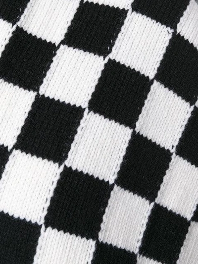 Shop Stella Mccartney Check Volume Knitted Coat - Black
