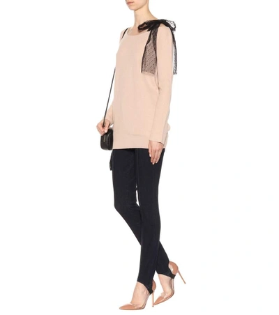 Shop Red Valentino Wool, Angora And Cashmere Blend Sweater In Pink