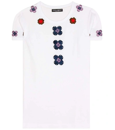 Dolce & Gabbana Exclusive To Mytheresa.com - Embellished Appliqué Cotton T-shirt In Multi