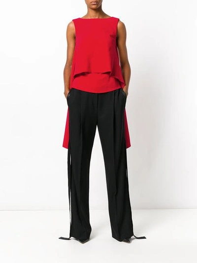 Shop Givenchy Drapiertes Top In Red