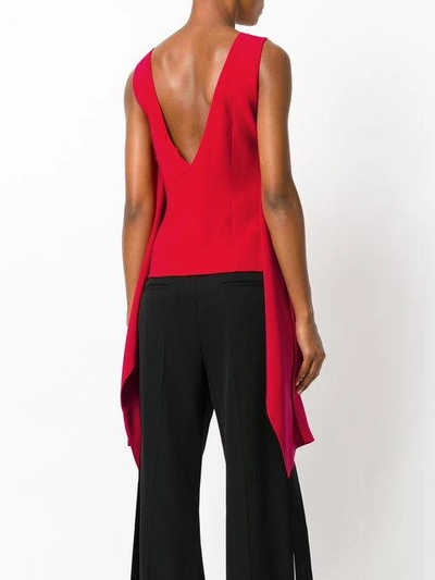Shop Givenchy Drapiertes Top In Red