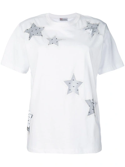 Red Valentino Star T-shirt In White