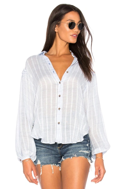 Shop Free People Headed To The Highlands Button Up In Blue