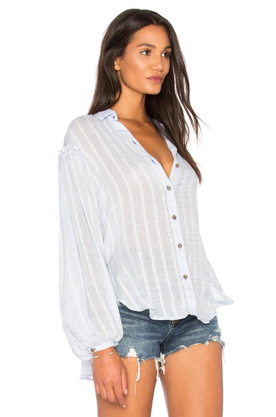 Shop Free People Headed To The Highlands Button Up In Blue