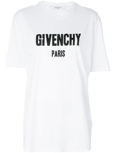 Gucci T-shirt Mit Logo-print In White