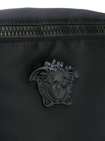 Shop Versace Medusa Palazzo Belt Bag In Black