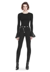 ALEXANDER WANG HIGH-WAISTED LEGGINGS WITH MULTI-SNAP DETAIL,1W27476
