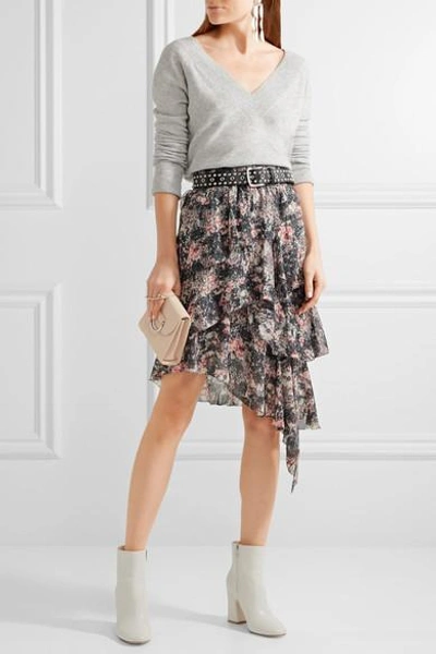 Shop Isabel Marant Étoile Jeezon Asymmetric Tiered Printed Georgette Skirt