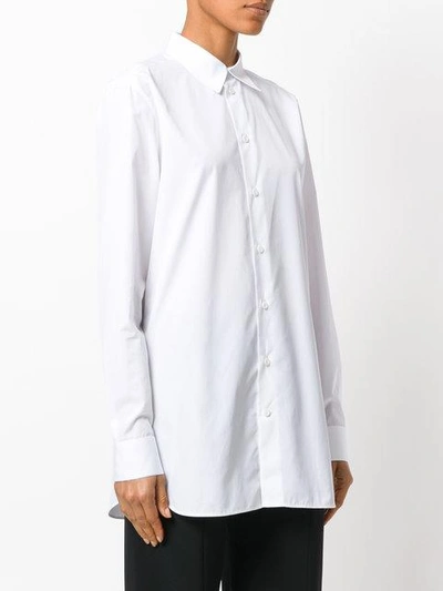 Shop Givenchy Oversized Long Sleeve Shirt - White