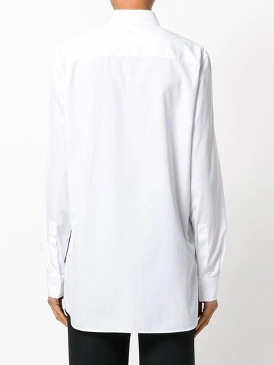 Shop Givenchy Oversized Long Sleeve Shirt - White