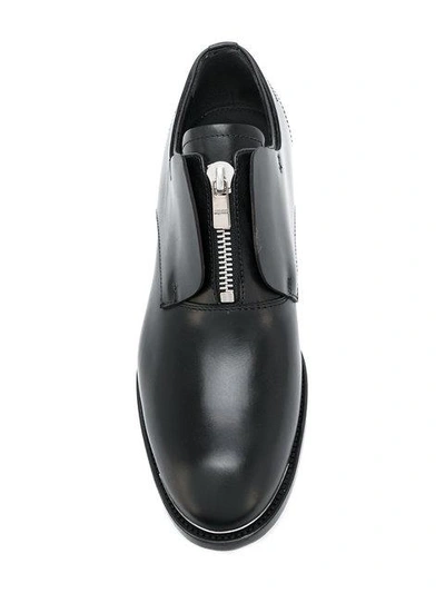 Shop Alexander Mcqueen Zip-detail Derby Shoes - Black