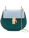 CHLOÉ CHLOÉ FAYE CONTRAST SATCHEL - GREEN,3S1031H8L12149949