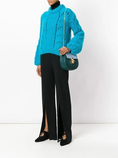Chloé Green & Blue Mini Drew Bag