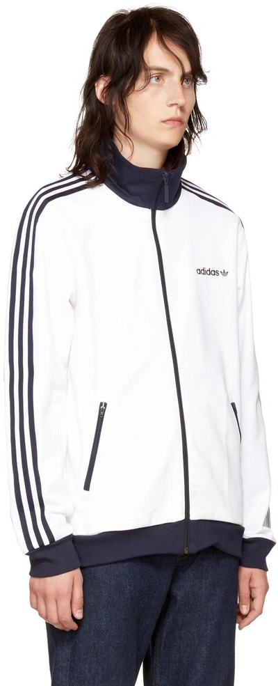 Adidas Originals White Beckenbauer Track Jacket In White/blue | ModeSens