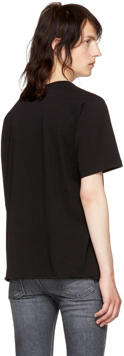 Shop Saint Laurent Black Couple T-shirt In 1057 Black