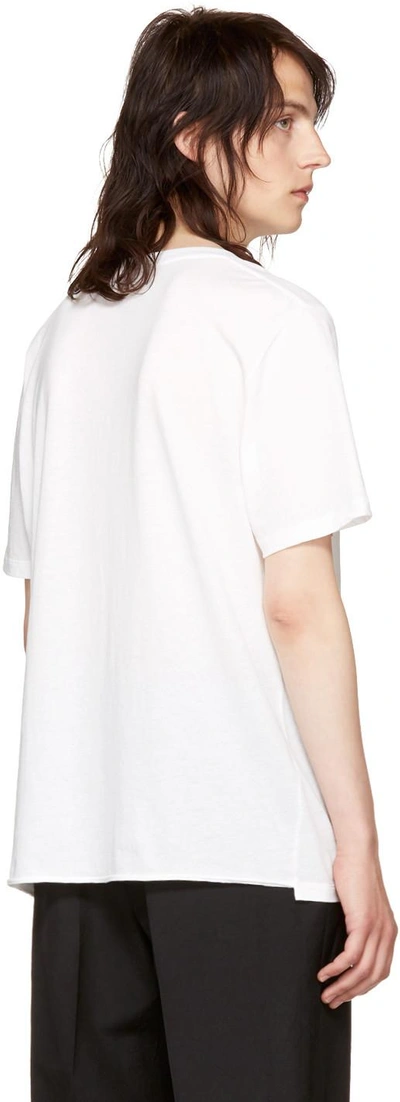 Shop Saint Laurent White Logo Signature T-shirt In 9744 White