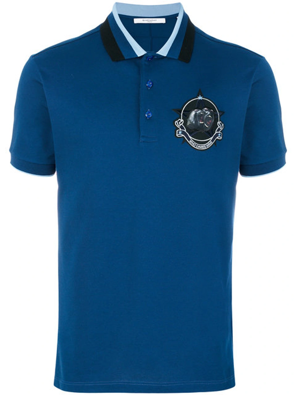Givenchy Monkey Brothers Crest Polo Shirt In Blue ModeSens