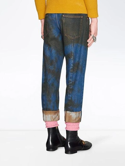 GUCCI Jeans Men, Tapered washed jeans Blue